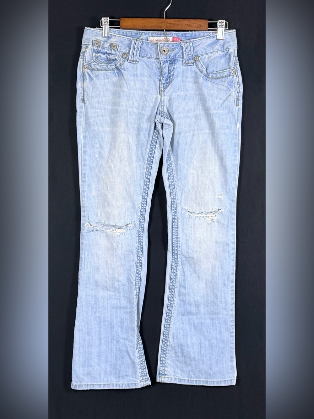 Aeropostale Jeans Y2K Hailey Skinny Flare Low Rise Bratz Indie Sleaze